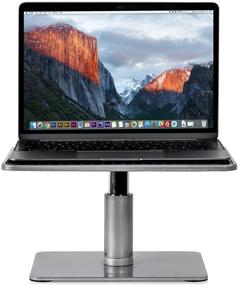img 2 attached to Mount-It! Adjustable Height Laptop Stand for MacBook Pro - Ergonomic Desk Riser for 11-15 Inch Laptops & 24-32 Inch Monitors