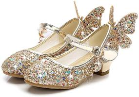 img 3 attached to Goettin Girls Wedding Sequined Princess Girls' Shoes for Flats