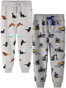 img 4 attached to RW Cartoon Drawstring Elastic Sweatpants for Boys' - Clothing and Pants