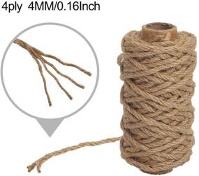 img 2 attached to Versatile Tenn Well Strong Natural Jute Twine for Garden, Crafts & Home Decor - 4mm Thick, 66 Feet Long