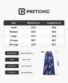 img 1 attached to 🌸 Floral Chiffon Maxi Long Skirt for Women by PRETCHIC - Blossom Collection