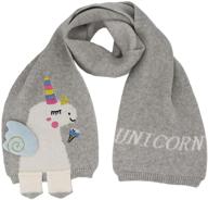 🦄 warm winter accessories for toddler girls - fashionable unicorn theme logo
