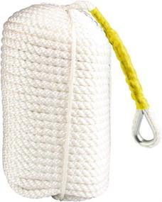 img 2 attached to 💪 BANG4BUCK 1/2" x 200' Twisted Polypropylene Docking Rope Line with Stainless Steel Thimble - Super Strong 7000lb Breaking Strain