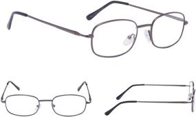 img 2 attached to 👓 Versatile 4-Pack Metal Frame Reading Glasses: Stylish Spring Hinged Arms for Men and Women Readers