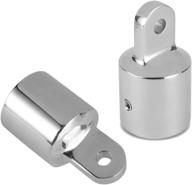 2-piece amadget bimini top caps tube set, eye end fitting marine hardware 316 stainless steel construction, inner diameter 7/8-inch логотип