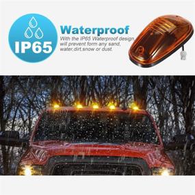 img 2 attached to 🚛 Enhance Your Dodge Ram Pickup's Appearance with Partsam 5pcs 16LED Amber Cab Light Top Roof Running Clearance Cab Marker Lights 264146AM Assembly