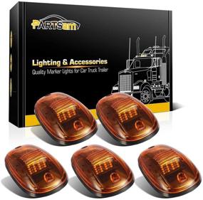 img 4 attached to 🚛 Enhance Your Dodge Ram Pickup's Appearance with Partsam 5pcs 16LED Amber Cab Light Top Roof Running Clearance Cab Marker Lights 264146AM Assembly
