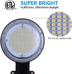 img 3 attached to Super Bright LED Barn Light 120W - SERWING Dusk to Dawn Outdoor Lighting, 16,800LM Security Yard Light (1200W Eq.), IP65 Waterproof for Street Area Lighting - 5000K Daylight