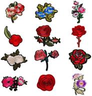 assorted embroidered flower patches applique logo