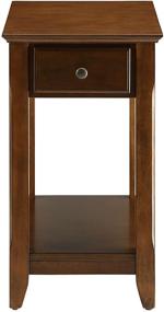 img 3 attached to 🪑 ACME Bertie Side Table - 82836 - Classic Walnut Design for Elegant Décor