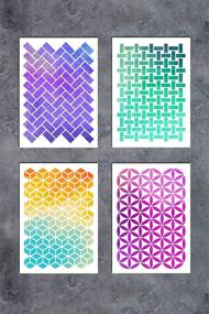 img 4 attached to GSS Designs Patterns Template Geometric