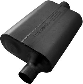 img 1 attached to 🔊 Flowmaster 942041 40 Delta Flow Muffler - Aggressive Sound, Black - Offset IN/Center OUT - 2.00 Inches