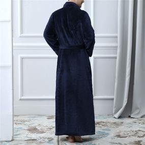 img 1 attached to Lus Chic Sleeve Bathrobe Length Men's Clothing and Sleep & Lounge