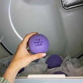 img 2 attached to 🌾 The Purple Lamb Dryer Balls: Lavender Infused Wool Laundry Softeners – XL 4 Pack for Shorter Drying Time – Handmade in Nepal – 100% Organic Fabric Softener