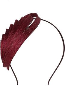 img 1 attached to 🎩 USA Made Headband Fascinators Hat, perfect for Cocktail Weddings, Tea Parties, and Church Events