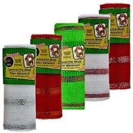 🎄 set of 5 christmas holiday decorative floral mesh ribbon assortment for enhancing festive decor logo