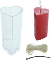 🕯️ heart candle making molds - milivixay candle molds for perfect heart candles + bonus gift of 30 ft. wick and 1 wick clip included logo