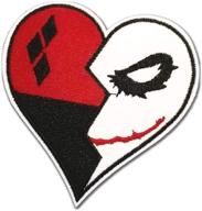 🤡 chbros joker heart patch: stylish iron on/sew on appliques for clothing, jackets, jeans, and backpacks logo