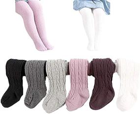 img 3 attached to 👖 Pack of 6/5 Cotton Fine Knit Legging Pants Tights for Infant Girls Toddler Kids - Pantyhorse