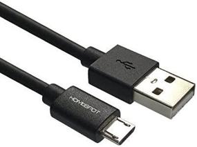 img 2 attached to 🔌 HomeSpot Sync & Charge 6.6ft (2м) длинный Micro USB к USB кабель - дополнительно прочный зарядный шнур - 1 упаковка (Черный)