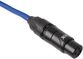 img 2 attached to LyxPro Premium Series 1.5ft Blue XLR Cable - Balanced Microphone, Speakers, and Pro Devices Cable