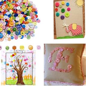 img 1 attached to 🧵 WANBAO 1000 Pcs Buttons: Assorted Sizes for Sewing DIY & Children's Manual Button Painting - Mixed Colors