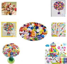 img 2 attached to 🧵 WANBAO 1000 Pcs Buttons: Assorted Sizes for Sewing DIY & Children's Manual Button Painting - Mixed Colors