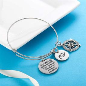 img 1 attached to 🎓 Graduation Gifts for Women Girls - Nimteve Graduation Bangle Bracelet: Perfect Grad Gifts for Graduates, Friends with Inspirational Message - Motivational Jewelry for Her