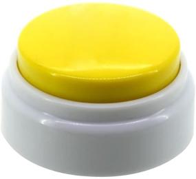 img 1 attached to 20-Second Recorded Talking Button with High Sound Quality - Mini Size Answer Buzzer - Button for Recording and Playback - Yellow and White Sound Press Button