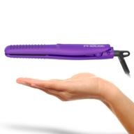 💜 compact and versatile: phoebe mini travel flat iron - ideal for short hair, bangs, and international use (purple) logo