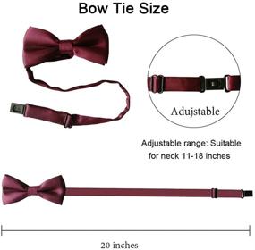 img 2 attached to 🍷 Stylish and Versatile: Wine Red Adjustable Suspender for Girls