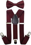 🍷 stylish and versatile: wine red adjustable suspender for girls logo