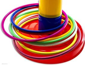 img 1 attached to WolVol 18 inch Vibrantly Colored Quoits Ring Toss Game Set for Children