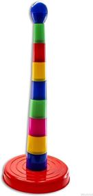 img 2 attached to WolVol 18 inch Vibrantly Colored Quoits Ring Toss Game Set for Children