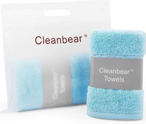 img 3 attached to 🛀 Cleanbear Soft Hand Towels: 100% Cotton Bath Hand Towel Set - Lightweight & Quick Dry (2 Pack, 13 x 29 Inches, Light Blue)