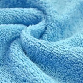 img 2 attached to 🛀 Cleanbear Soft Hand Towels: 100% Cotton Bath Hand Towel Set - Lightweight & Quick Dry (2 Pack, 13 x 29 Inches, Light Blue)