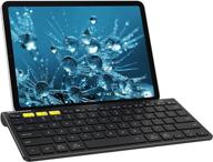 💻 fintie gigapower multi-device universal wireless bluetooth keyboard for ipad, samsung, surface & more with foldable stand - black logo