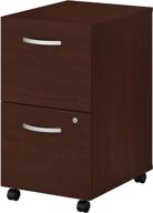 bush business furniture studio c: mobile 2 drawer file cabinet - harvest cherry logo