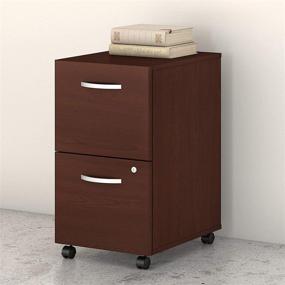 img 3 attached to Bush Business Furniture Studio C: Mobile 2 Drawer File Cabinet - Harvest Cherry