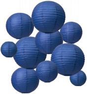 🎉 lihao dark blue paper lanterns, ideal for weddings, birthdays, parties, and events – set of 10 lanterns, in 4 different sizes логотип