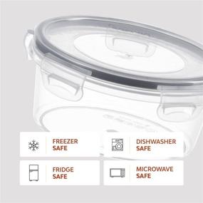 img 2 attached to 🍱 Airtight Food Storage Container Set - 24 Pack with Leak Proof Lids, Labels, Spoon & Marker - BPA Free Clear Plastic Containers for Kitchen Organization and Meal Prep Lunch