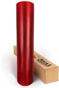 img 1 attached to Растяжимая красная хромированная виниловая обертка | Легко использовать система с клеем с воздушным выпуском | Размер 3 фута на 5 футов