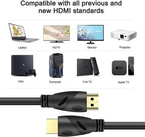 img 2 attached to 🔌 Rommisie 4K HDMI Cable (6.6FT, Black) - High Speed, Gold Plated Connectors, Ethernet Audio Return, Video 4K, FullHD1080p 3D - Xbox, Playstation, PC, HDTV Compatible