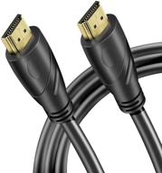 🔌 rommisie 4k hdmi cable (6.6ft, black) - high speed, gold plated connectors, ethernet audio return, video 4k, fullhd1080p 3d - xbox, playstation, pc, hdtv compatible logo