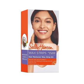 img 3 attached to 🪡 Sally Hansen Face & Bikini Hair Remover Wax Strip Kit – Pack of 1