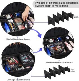 img 2 attached to 🛍️ Extra Large Makeup Case for Travel - Professional Makeup Artist Bag - Portable Nail Organizer Box - Art Supply Case with Adjustable Dividers - Attachable to Trolley - Shoulder Strap Included (Black)