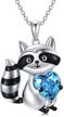 aoboco raccoon necklace sterling pendant logo