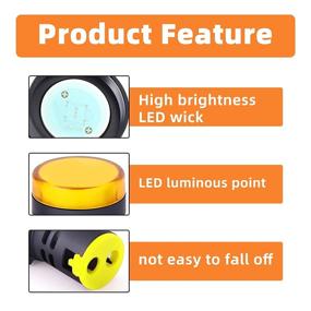 img 2 attached to GASHER 12V/24V/110V 20MA Energy Saving Indicator Light Mounting Hole Size 22Mm (7/8 Inch) Yellow 10 Pcs