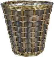 🗑️ medium decorative waste basket - household essentials ml-2317 haven willow and poplar, natural dark brown logo