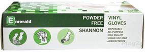 img 1 attached to 🧤 Emerald Shannon Powder Free Vinyl Gloves - Large: 100-Pack for Optimal Hand Protection